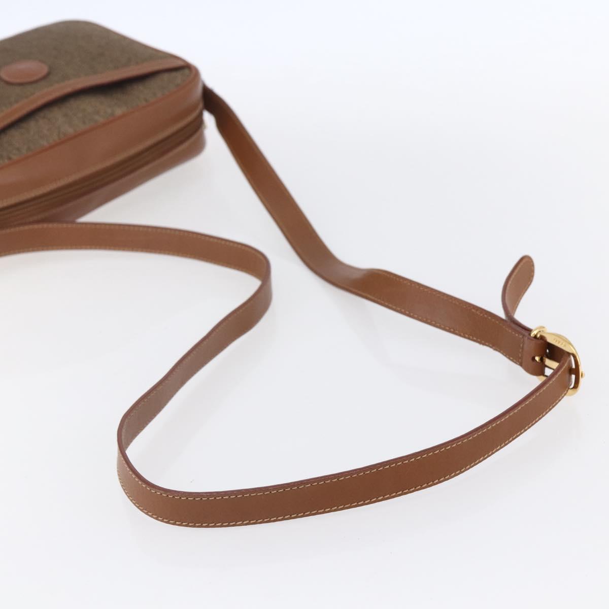 GUCCI Shoulder Bag Canvas Leather Beige Gold 007 115 0162 Auth ep11872