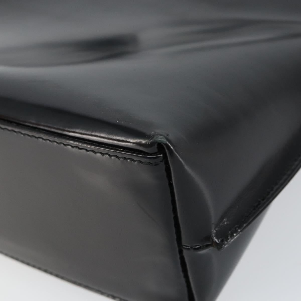 GUCCI Shoulder Bag Enamel Black Silver 001 3115 Auth ep11884