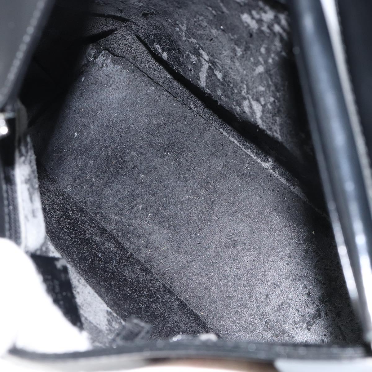 GUCCI Shoulder Bag Enamel Black Silver 001 3115 Auth ep11884