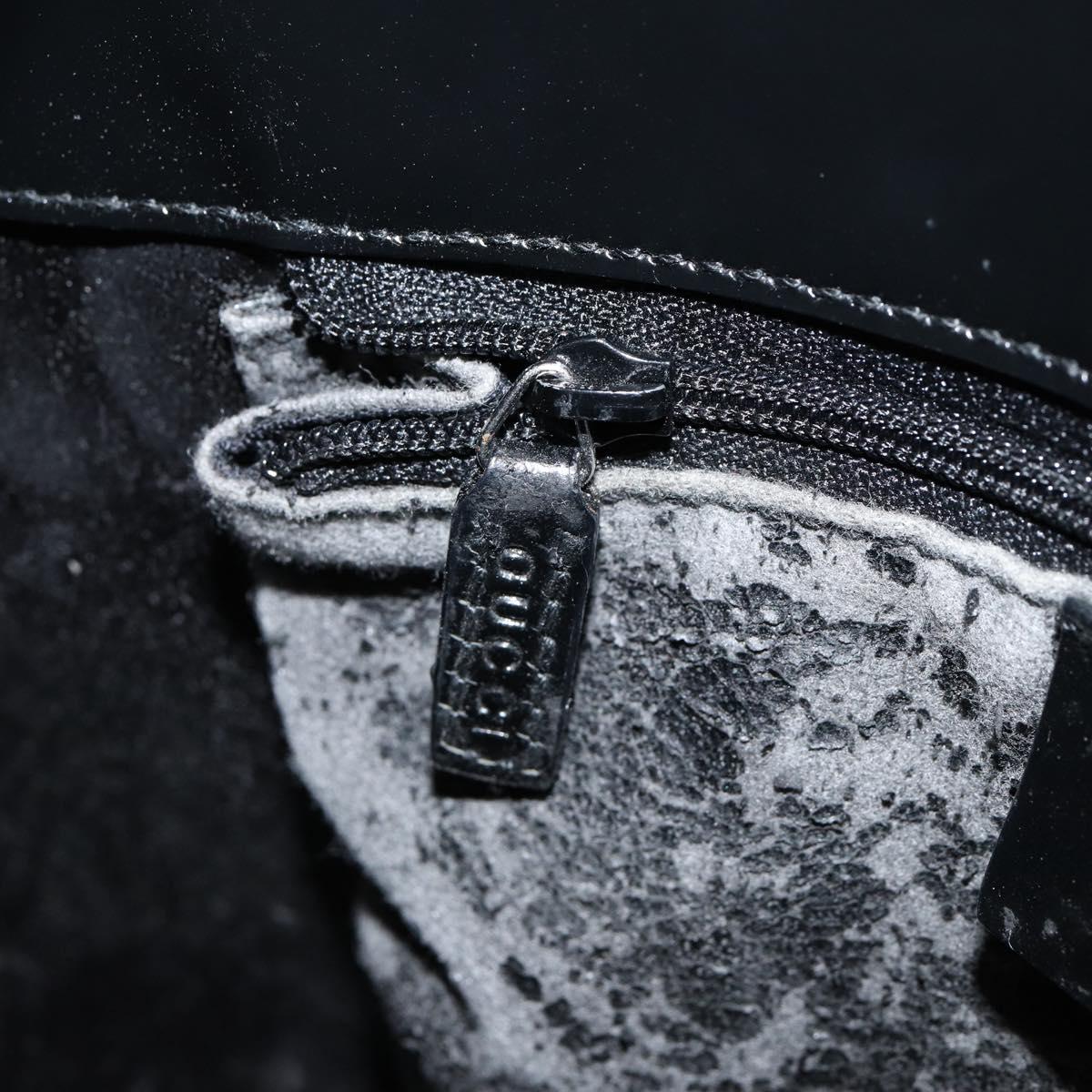 GUCCI Shoulder Bag Enamel Black Silver 001 3115 Auth ep11884