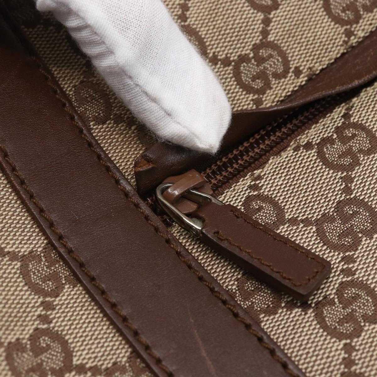 GUCCI GG Canvas Tote Bag Beige Silver 019 0493 Auth ep11885