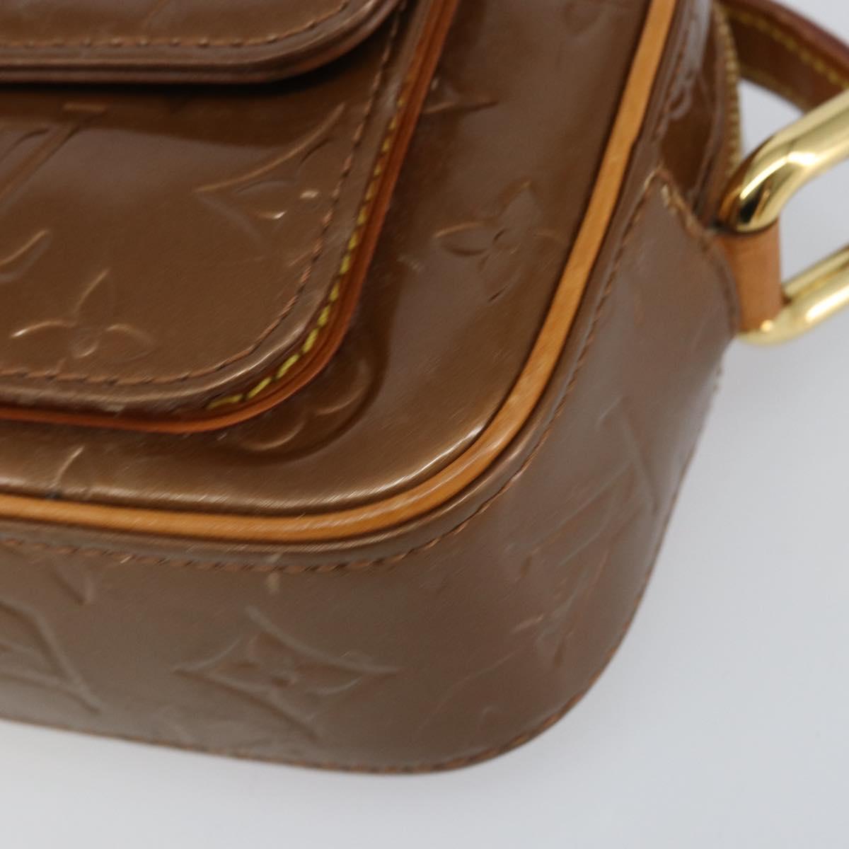 LOUIS VUITTON Monogram Vernis Christy MM Bag Bronze M91109 LV Auth ep11886