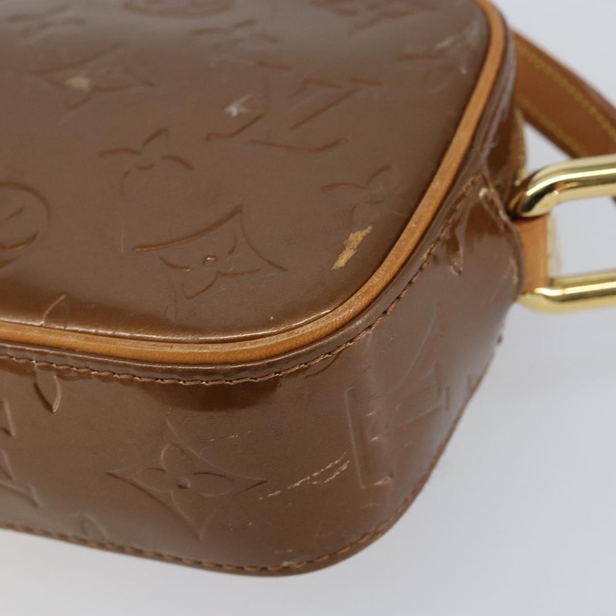 LOUIS VUITTON Monogram Vernis Christy MM Bag Bronze M91109 LV Auth ep11886
