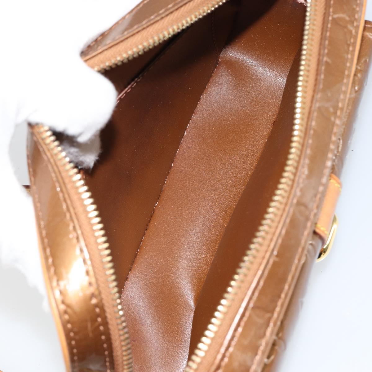 LOUIS VUITTON Monogram Vernis Christy MM Bag Bronze M91109 LV Auth ep11886