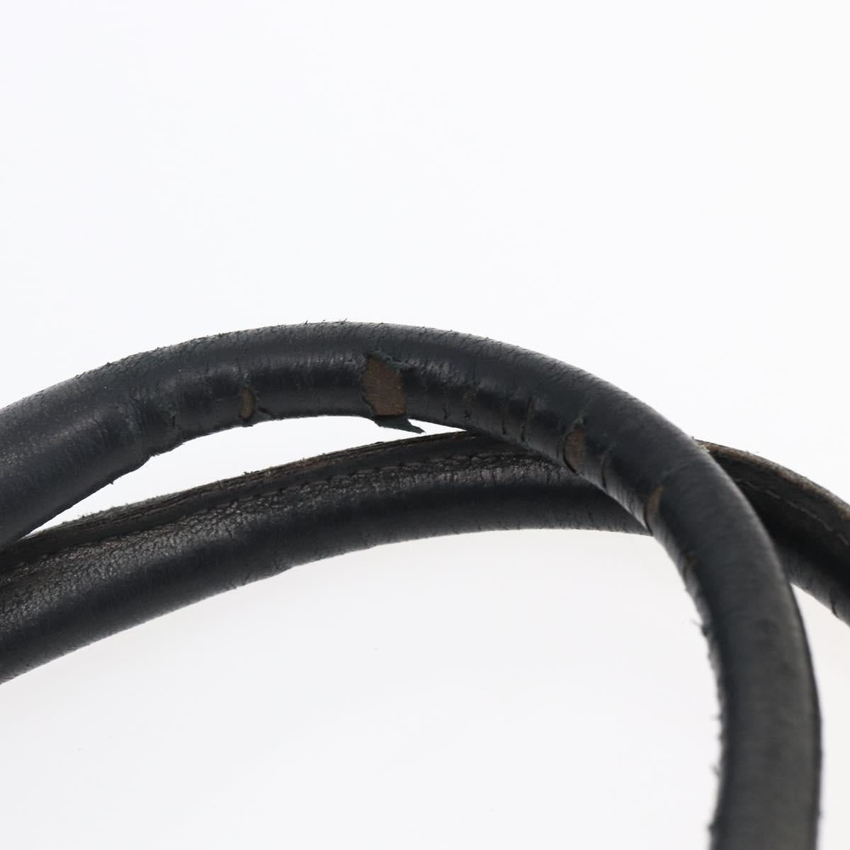 PRADA Hand Bag Leather Gray Silver Auth ep11888