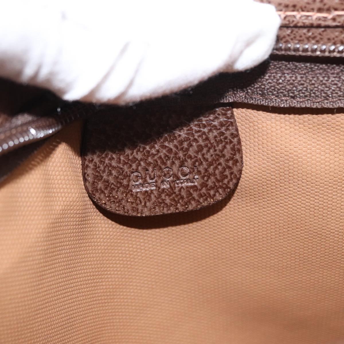 GUCCI GG Supreme Clutch Bag PVC Beige Gold 0141666063 Auth ep11893