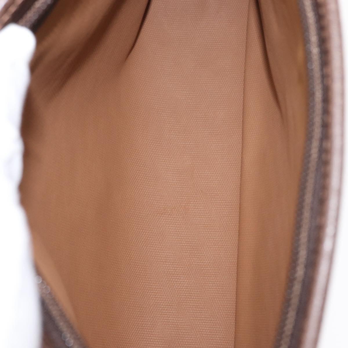 GUCCI GG Supreme Clutch Bag PVC Beige Gold 0141666063 Auth ep11893