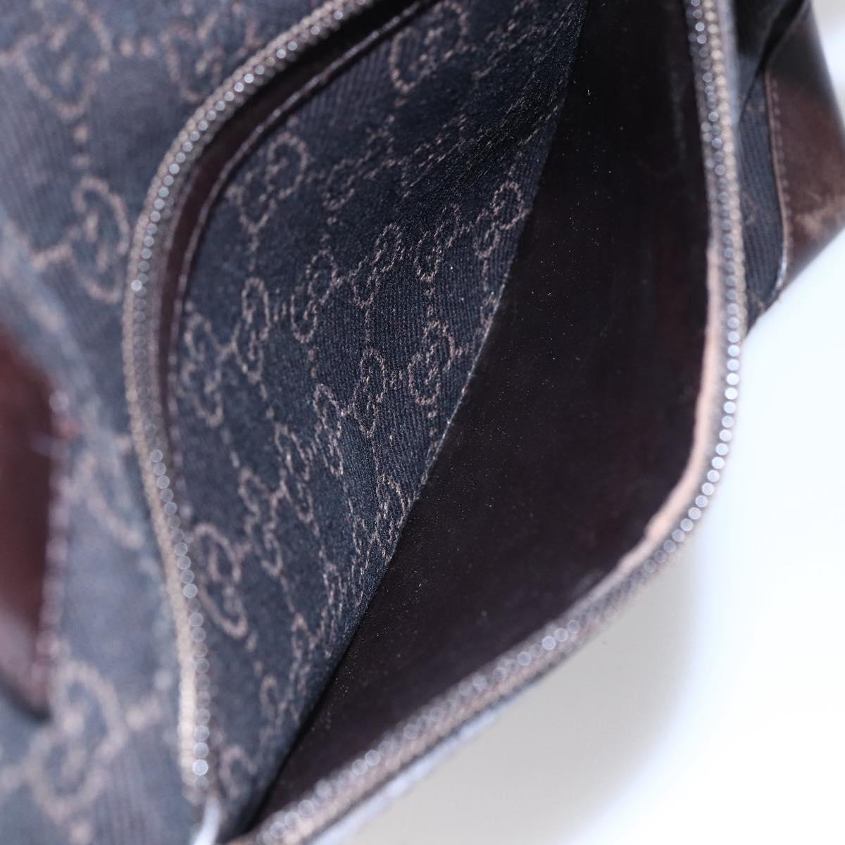 GUCCI GG Canvas Tote Bag Dark Brown 28892 00 Auth ep11898