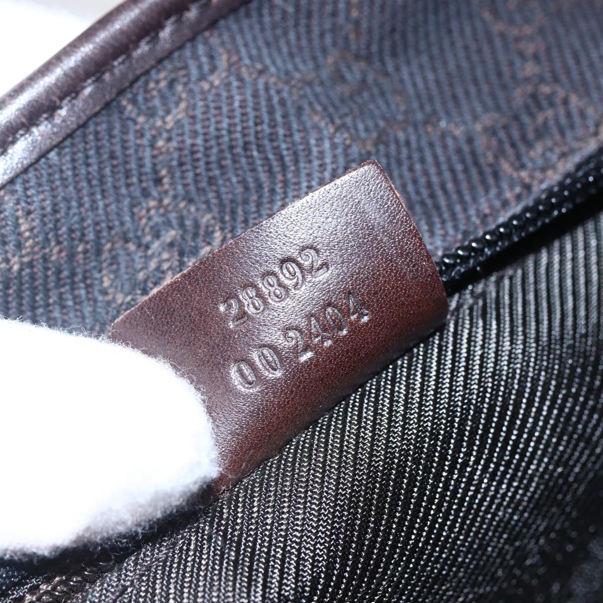 GUCCI GG Canvas Tote Bag Dark Brown 28892 00 Auth ep11898