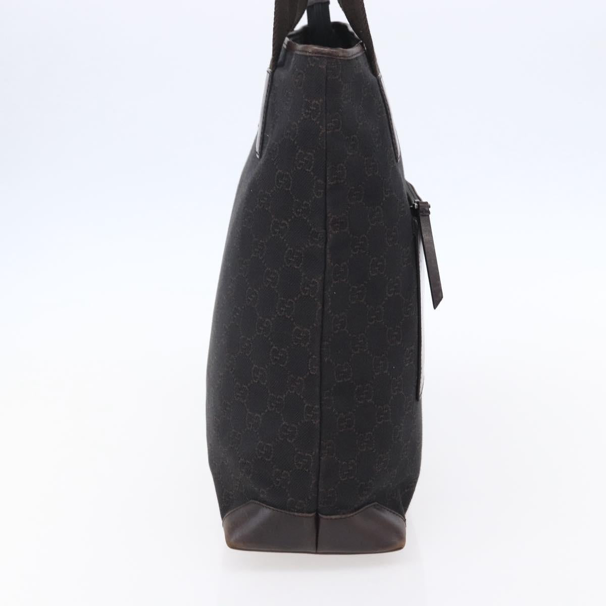 GUCCI GG Canvas Tote Bag Dark Brown 28892 00 Auth ep11898