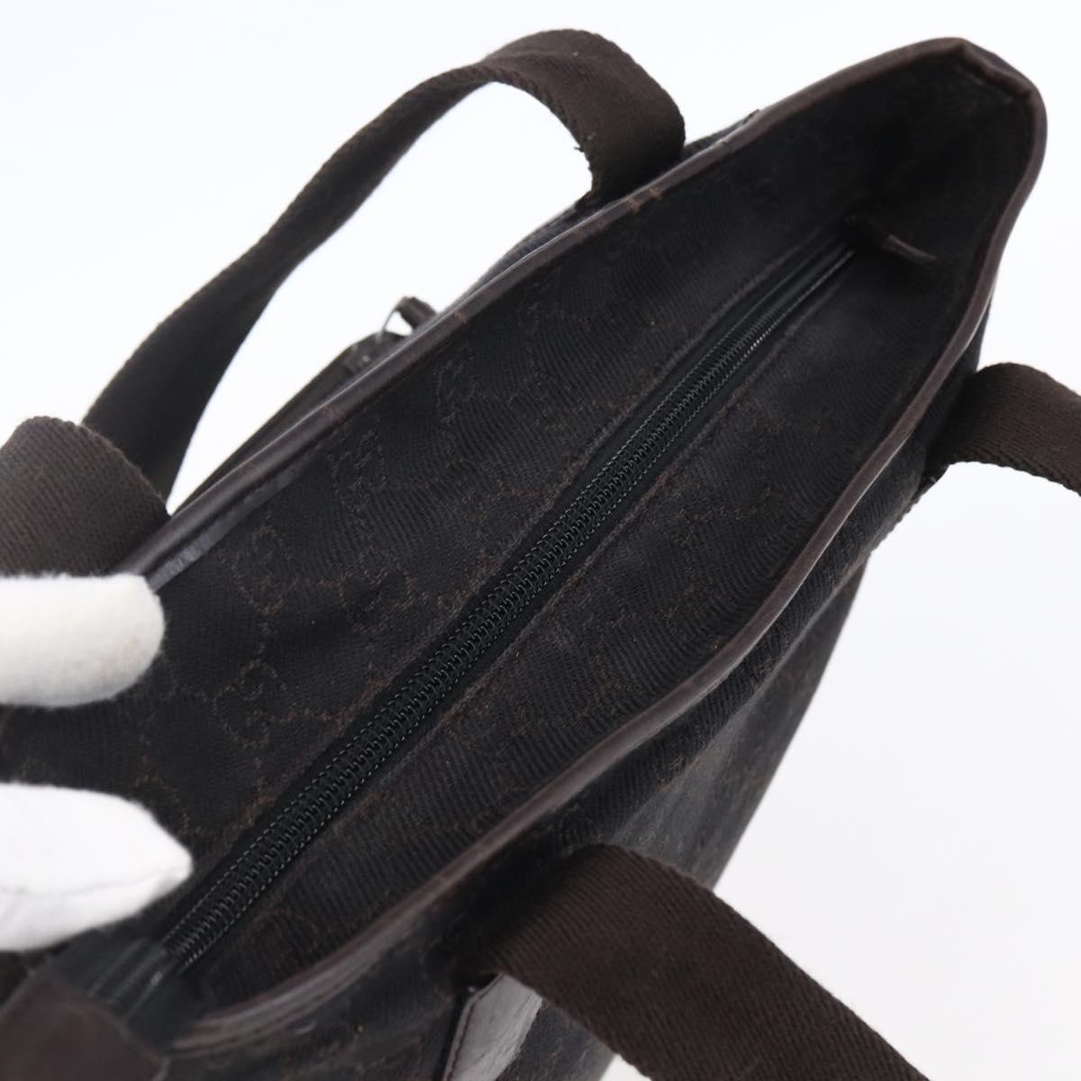 GUCCI GG Canvas Tote Bag Dark Brown 28892 00 Auth ep11898