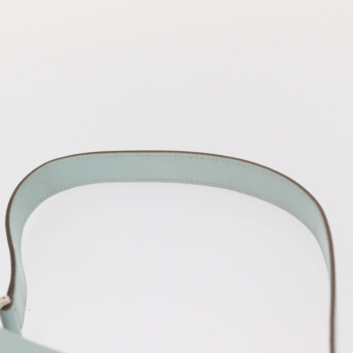 GUCCI Shoulder Bag Leather Light Blue Silver 007 406 0259 Auth ep11902