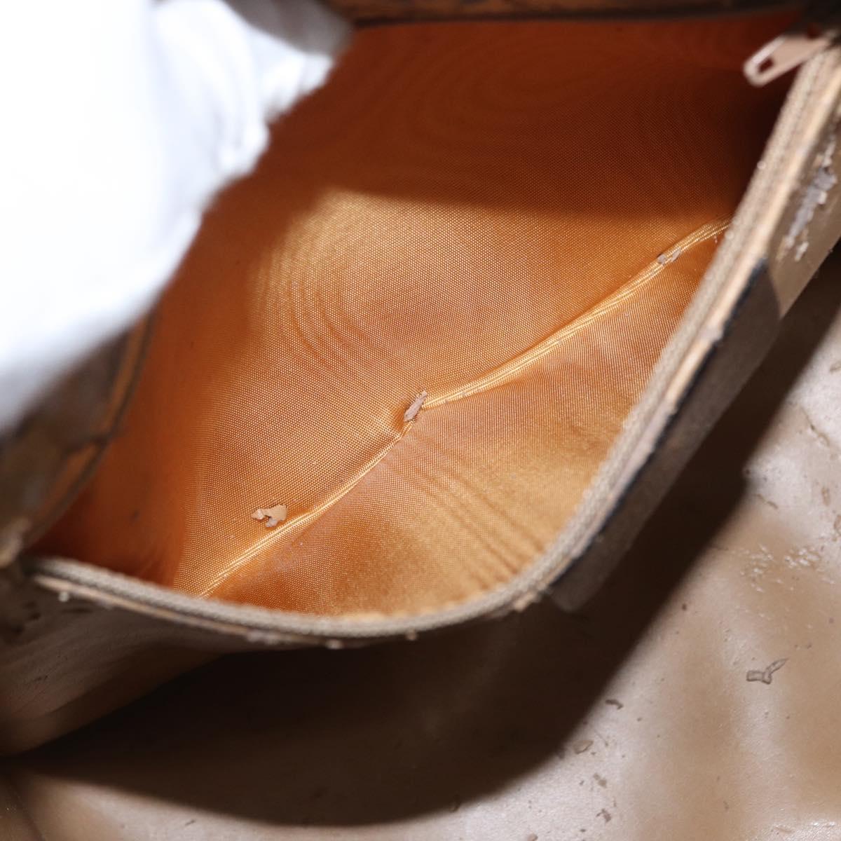 GUCCI GG Supreme Web Sherry Line Bag PVC 2way Beige Gold 41 02 039 Auth ep11903