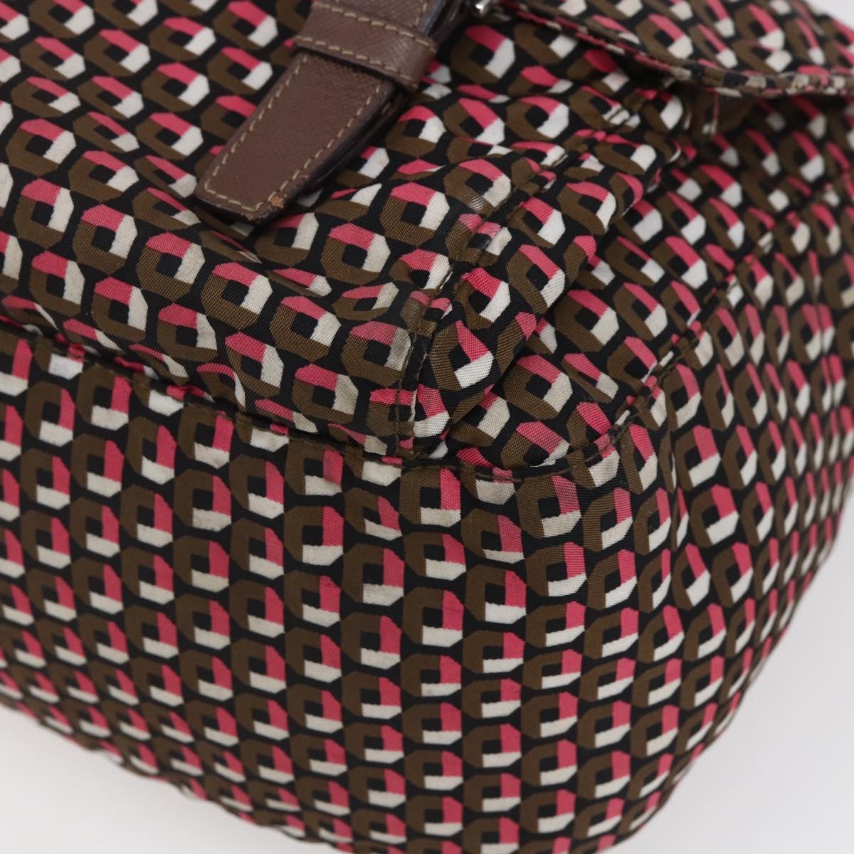 PRADA Shoulder Bag Nylon Pink Silver Auth ep11911