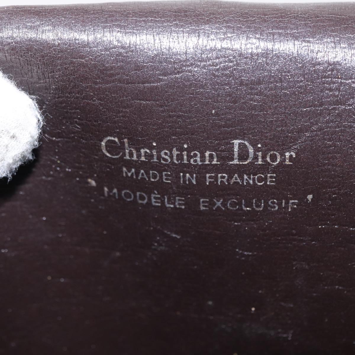 Christian Dior Trotter Canvas Shoulder Bag Beige Gold Auth ep11926