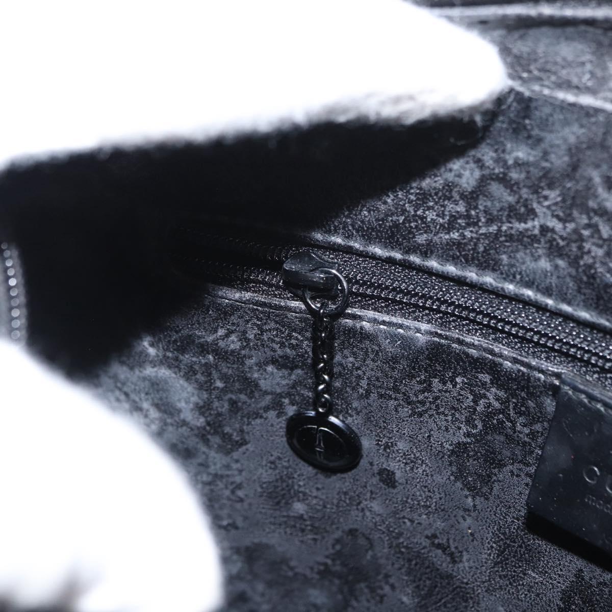 GUCCI Shoulder Bag Patent leather Black Silver 001 3032 Auth ep11927