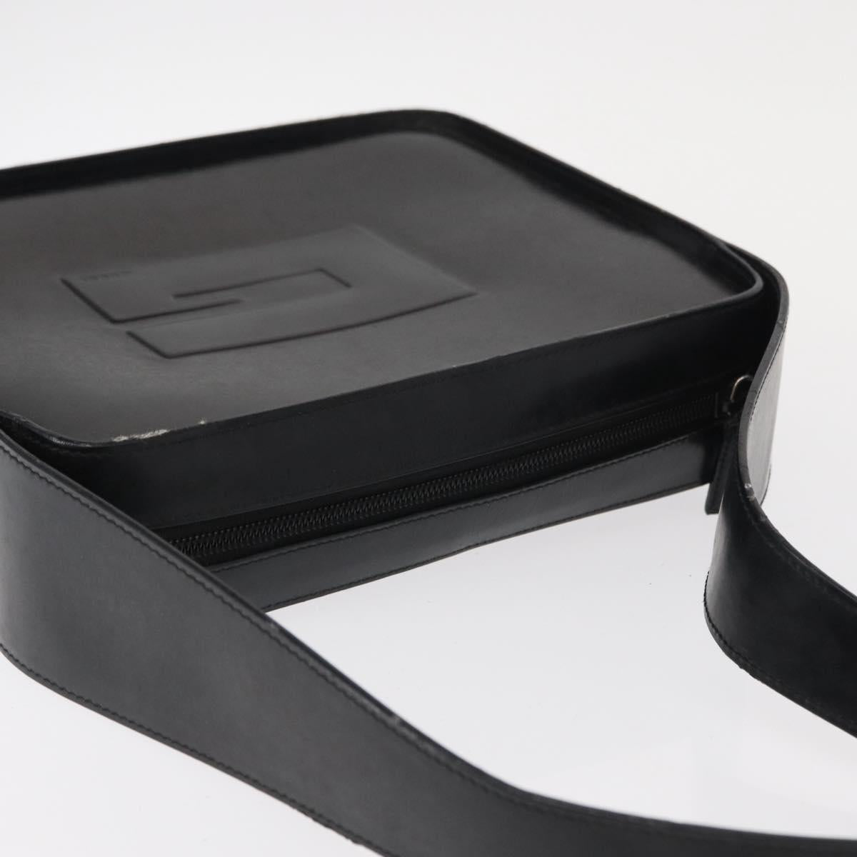 GUCCI Shoulder Bag Patent leather Black Silver 001 3032 Auth ep11927