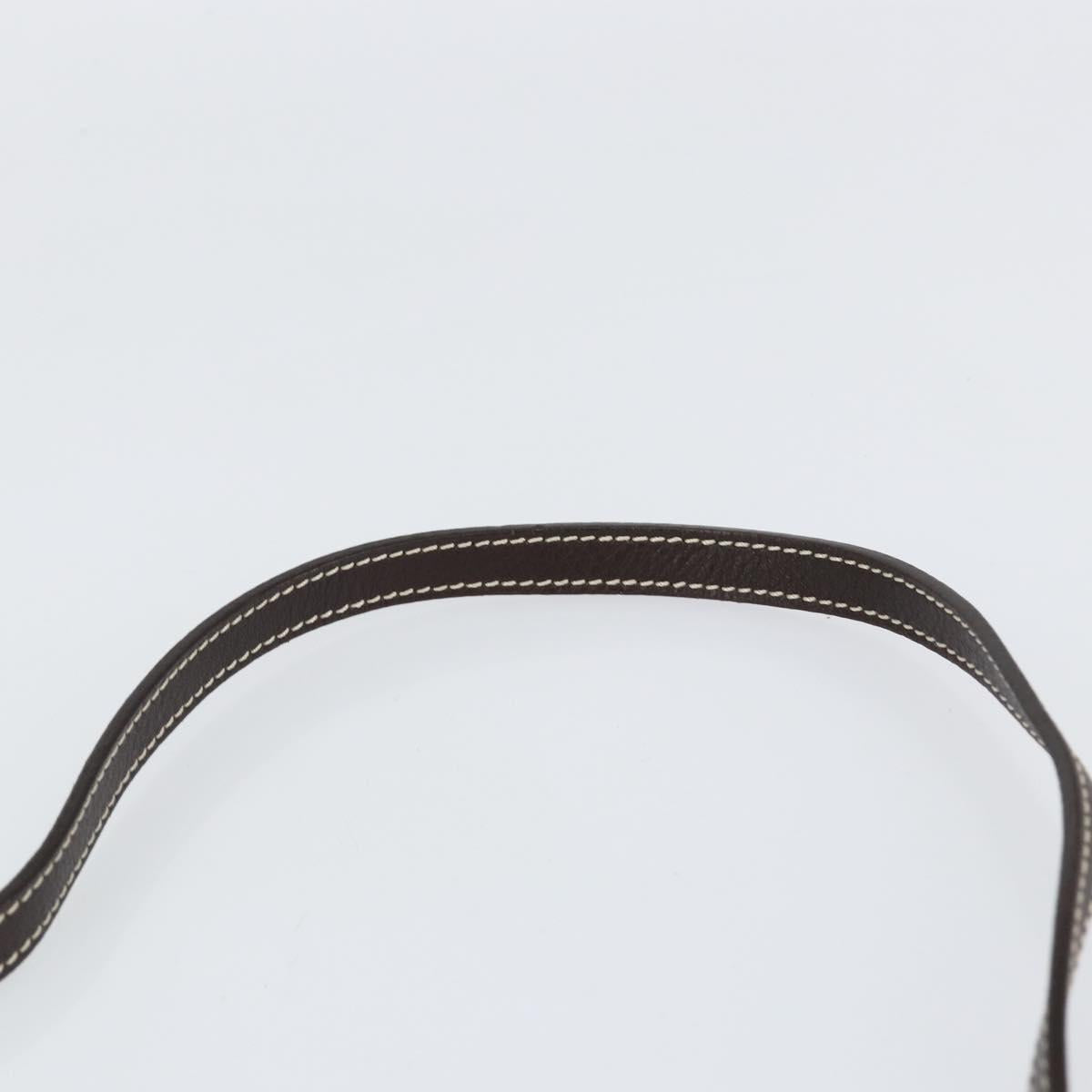 CELINE Macadam Canvas Shoulder Bag Beige Gold Auth ep11932