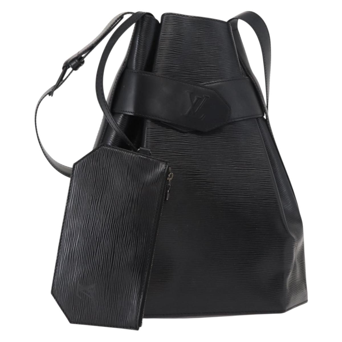 LOUIS VUITTON Epi Sac Depaule GM Shoulder Bag Black M80155 LV Auth ep11935