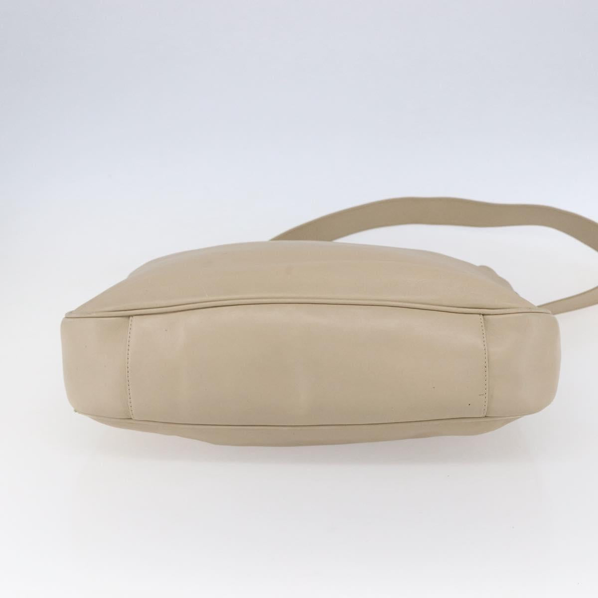 GUCCI Bamboo Shoulder Bag Leather 2way Beige Gold 001 2113 1577 Auth ep11942