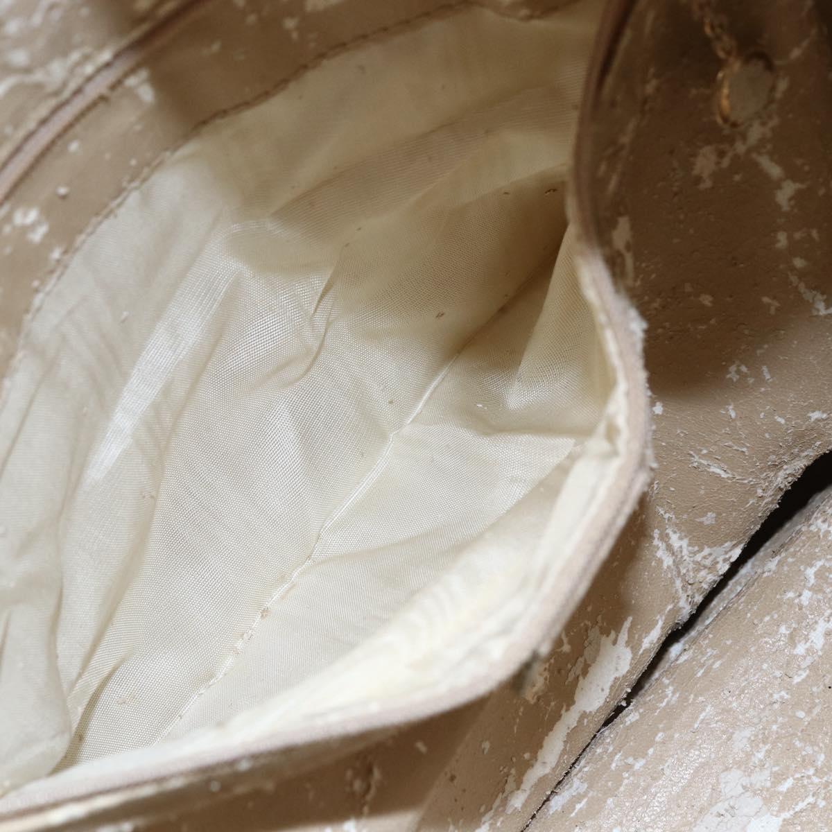 GUCCI Bamboo Shoulder Bag Leather 2way Beige Gold 001 2113 1577 Auth ep11942