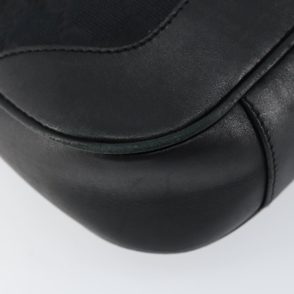 GUCCI GG Canvas Bamboo Shoulder Bag 2way Black Silver 001 4095 Auth ep11948