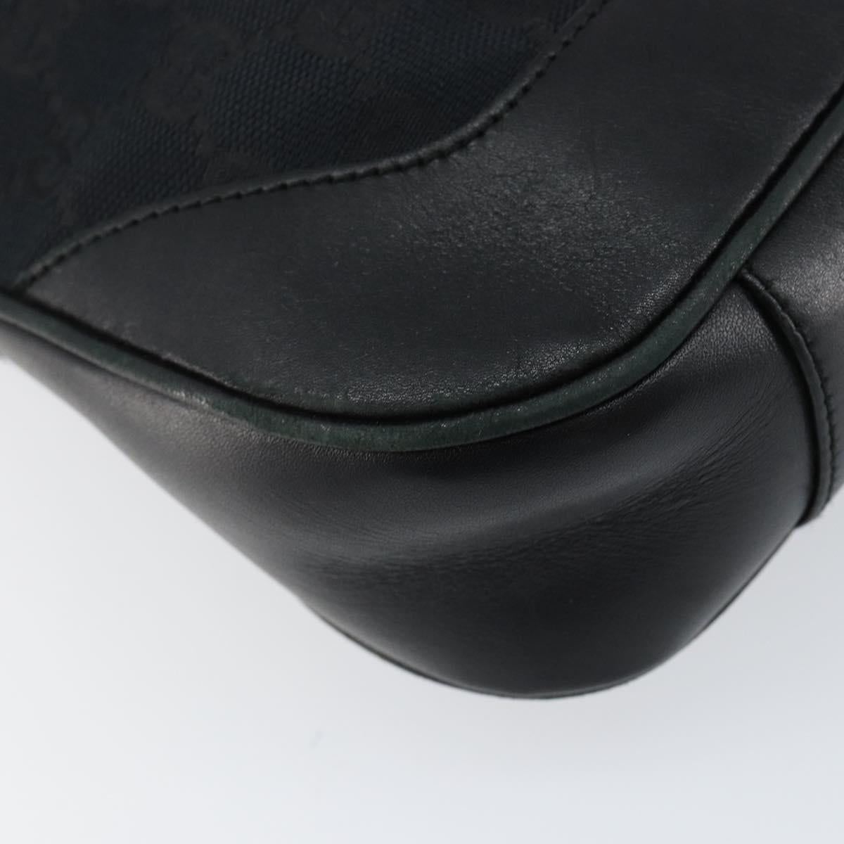 GUCCI GG Canvas Bamboo Shoulder Bag 2way Black Silver 001 4095 Auth ep11948