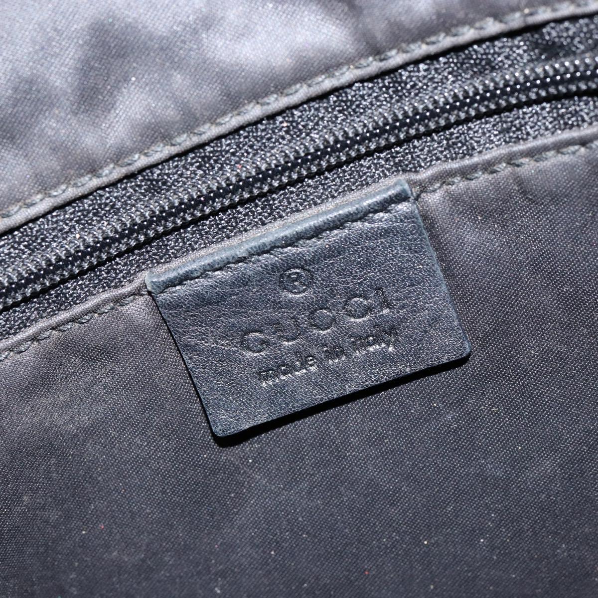 GUCCI GG Canvas Bamboo Shoulder Bag 2way Black Silver 001 4095 Auth ep11948