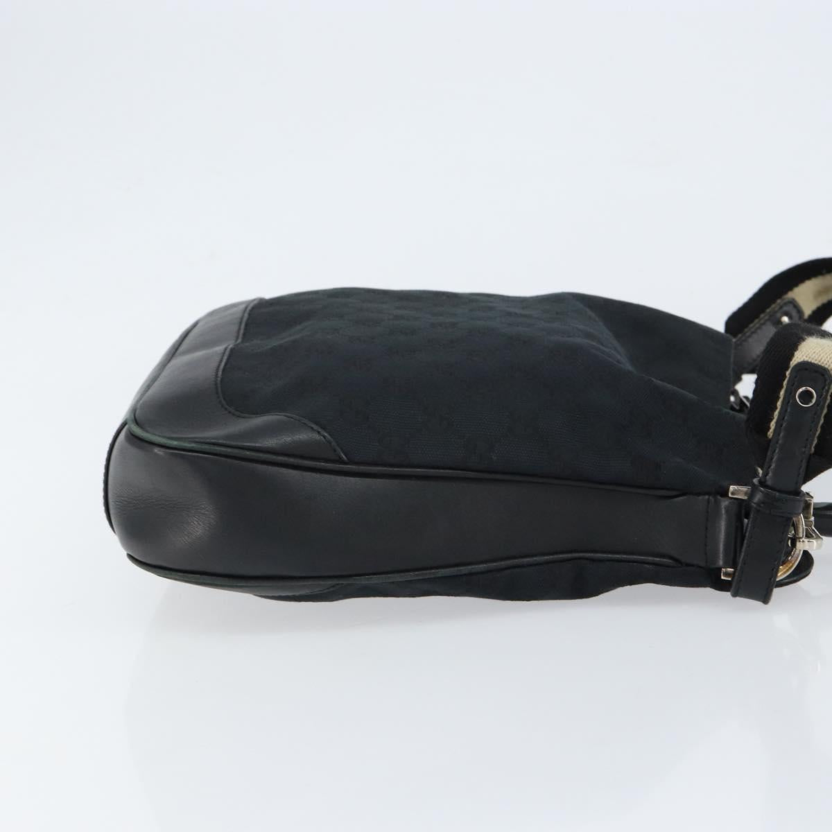 GUCCI GG Canvas Bamboo Shoulder Bag 2way Black Silver 001 4095 Auth ep11948