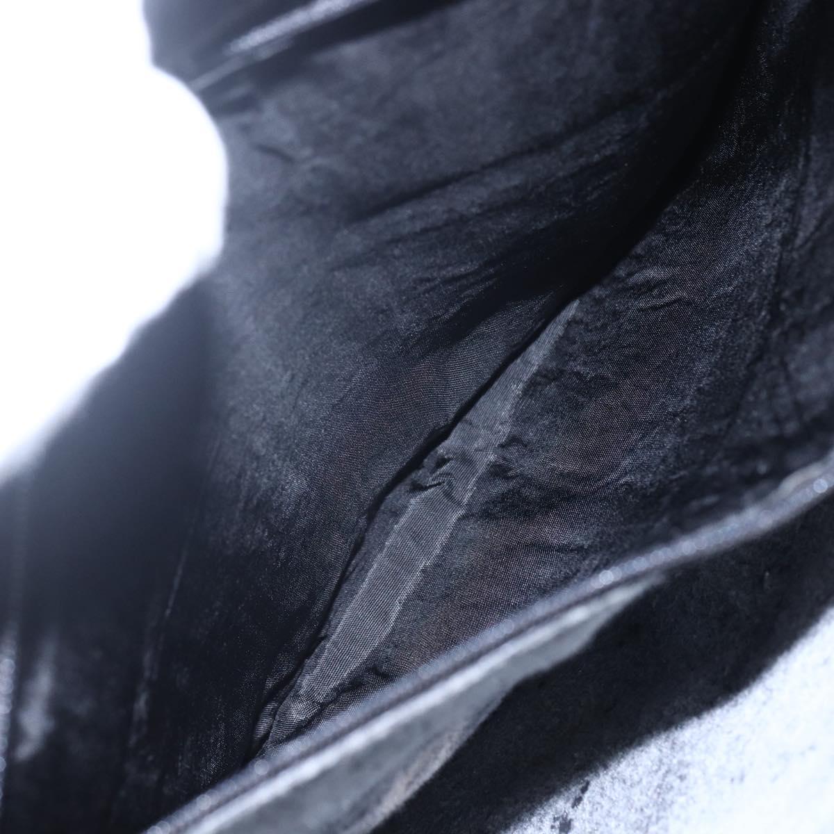 GUCCI Bamboo Hand Bag Leather Black Gold Auth ep11949