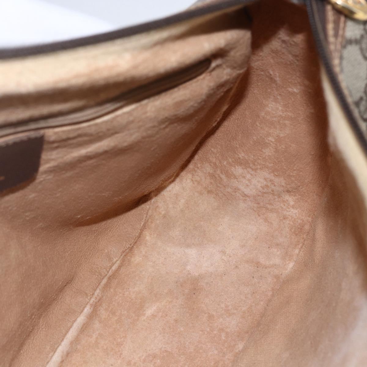 GUCCI GG Supreme Web Sherry Line Bag PVC Beige Gold 89 02 077 Auth ep11951