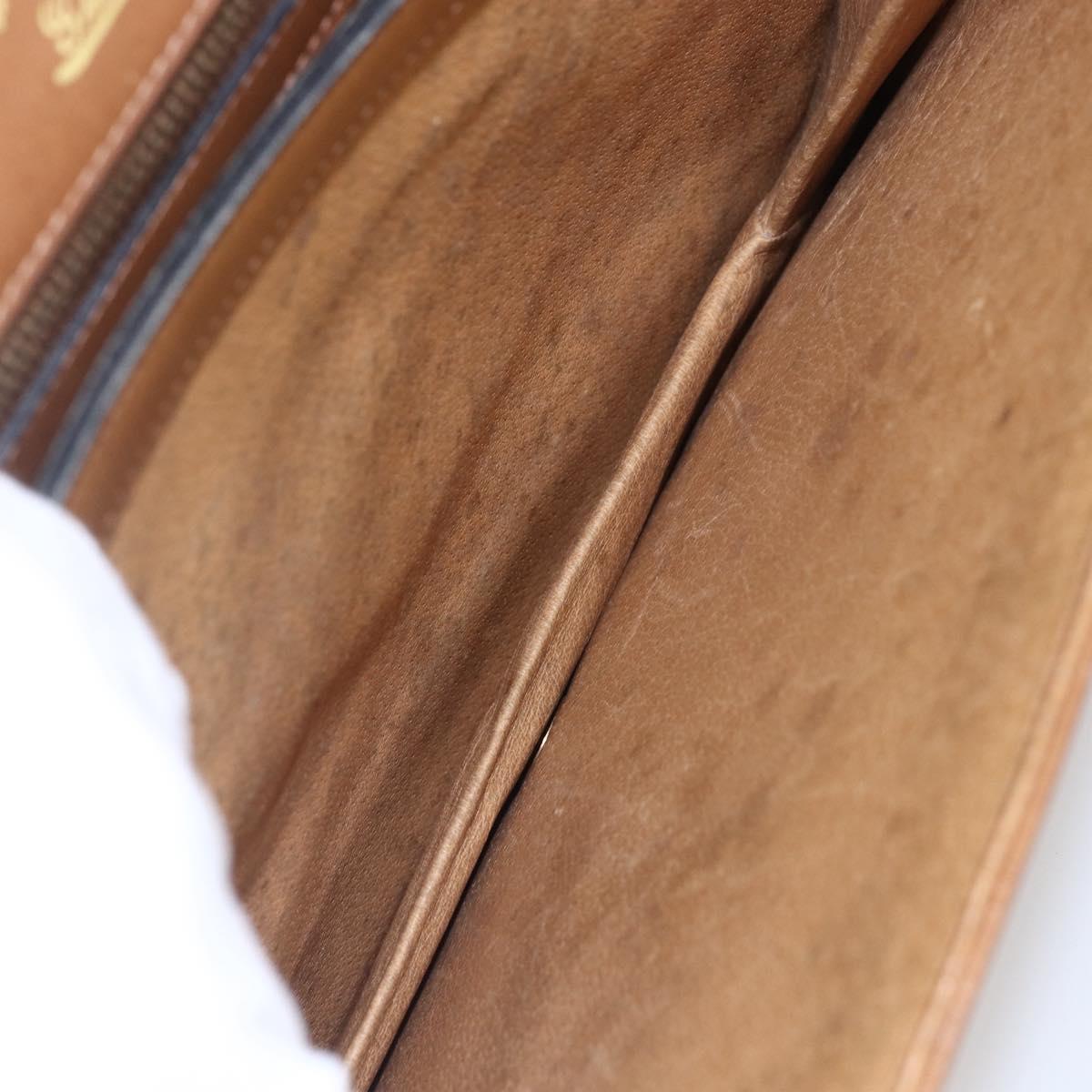 GUCCI GG Canvas Shoulder Bag Brown Gold Auth ep11953