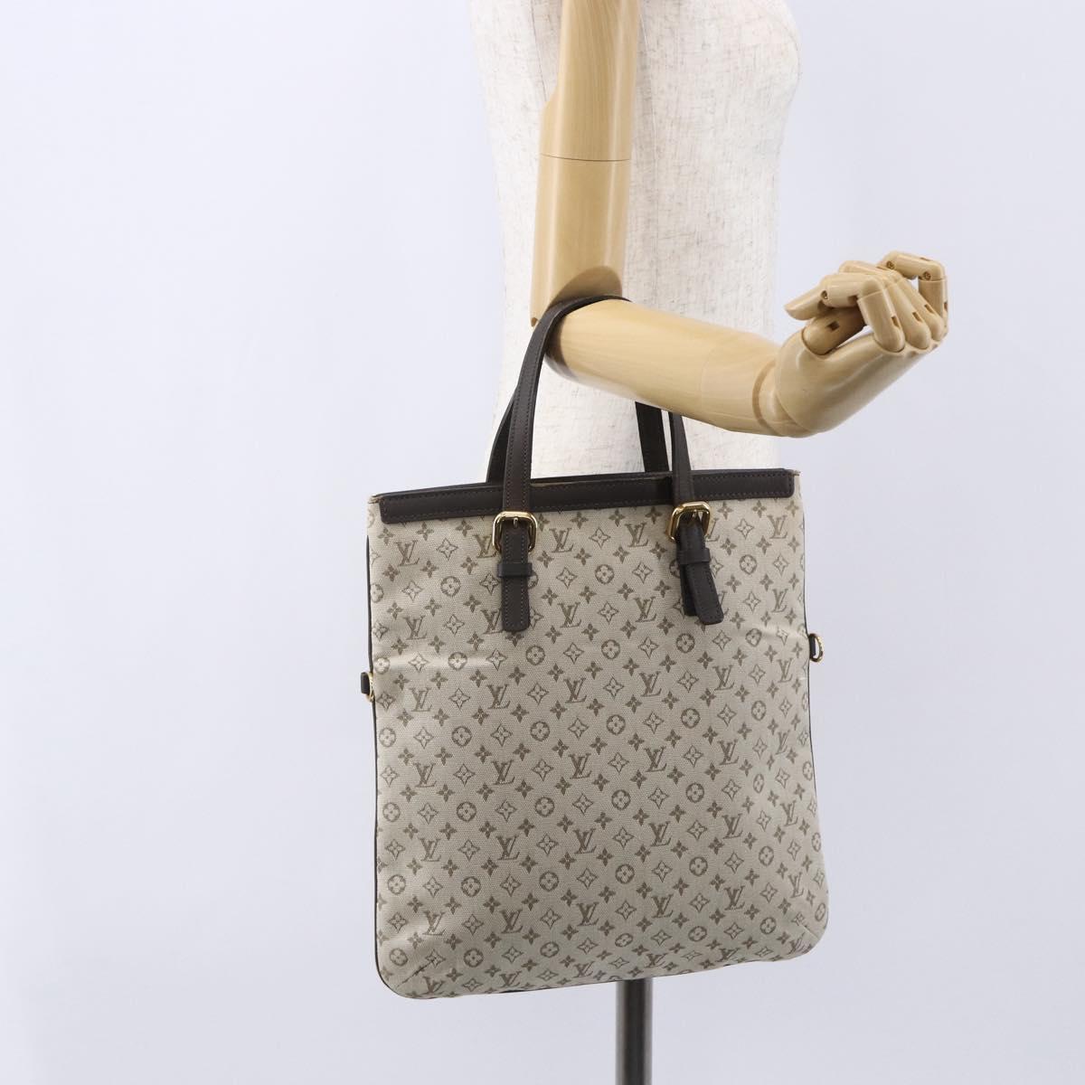 LOUIS VUITTON Monogram Mini Françoise Tote Bag 2way Khaki M92209 LV Auth ep11954