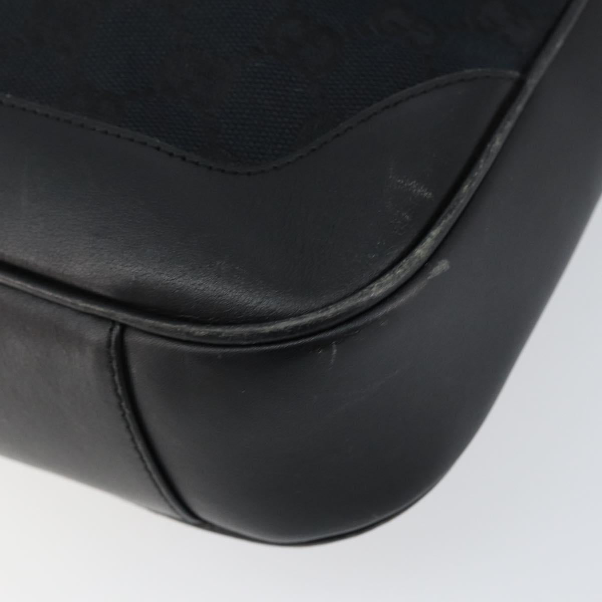 GUCCI GG Canvas Bamboo Shoulder Bag 2way Black Silver 001 4095 Auth ep11959