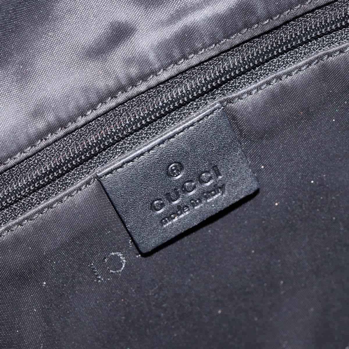 GUCCI GG Canvas Bamboo Shoulder Bag 2way Black Silver 001 4095 Auth ep11959