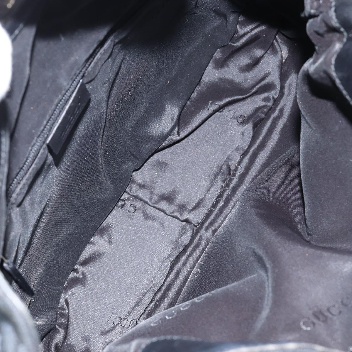 GUCCI GG Canvas Bamboo Shoulder Bag 2way Black Silver 001 4095 Auth ep11959