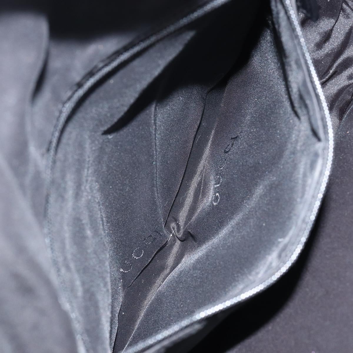 GUCCI GG Canvas Bamboo Shoulder Bag 2way Black Silver 001 4095 Auth ep11959