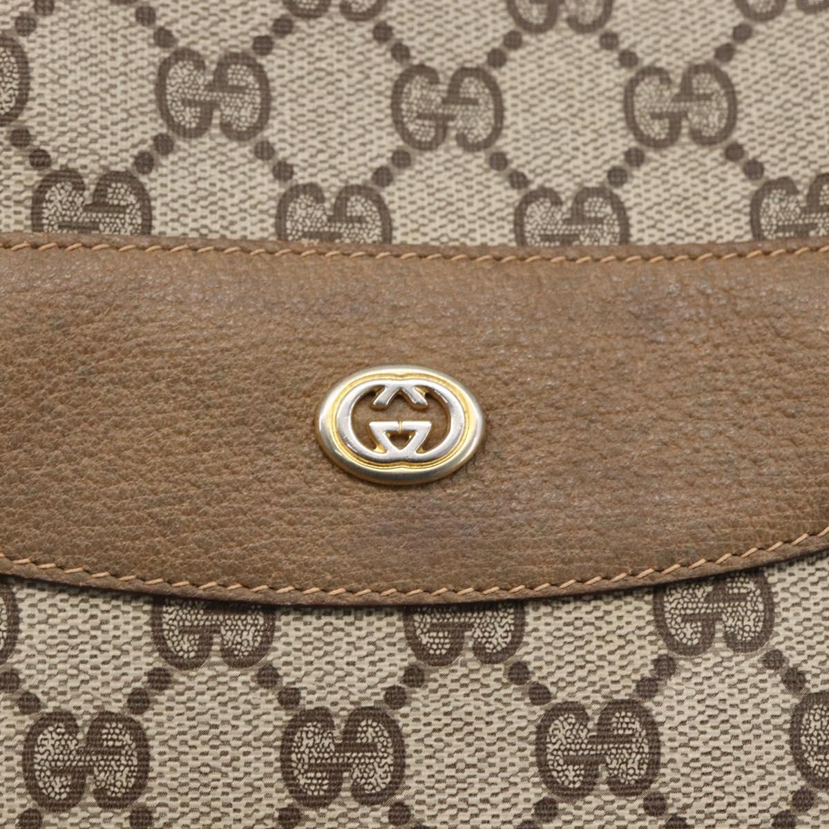 GUCCI GG Supreme Web Sherry Line Tote Bag PVC Beige Gold 39 02 091 Auth ep11968