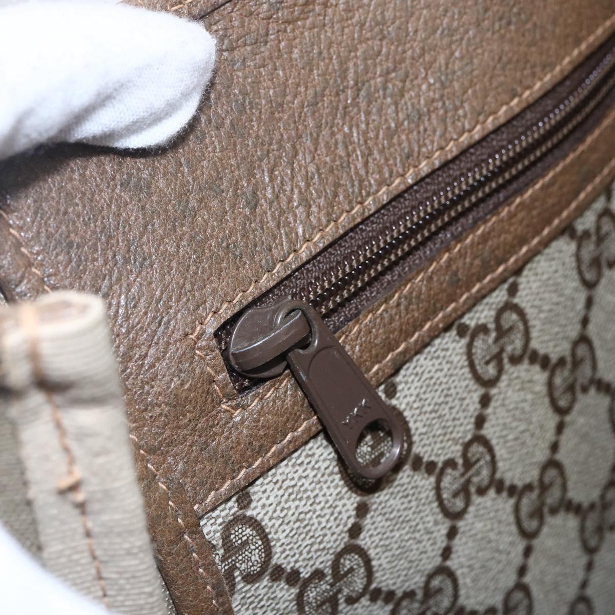 GUCCI GG Supreme Web Sherry Line Tote Bag PVC Beige Gold 39 02 091 Auth ep11968