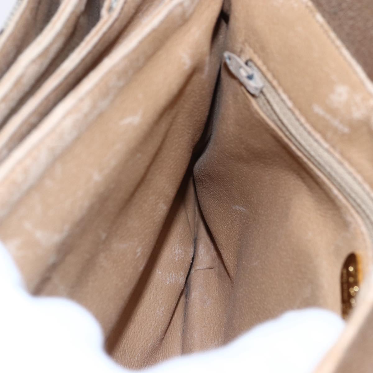 GUCCI GG Plus Supreme Shoulder Bag PVC Beige Gold Auth ep11969