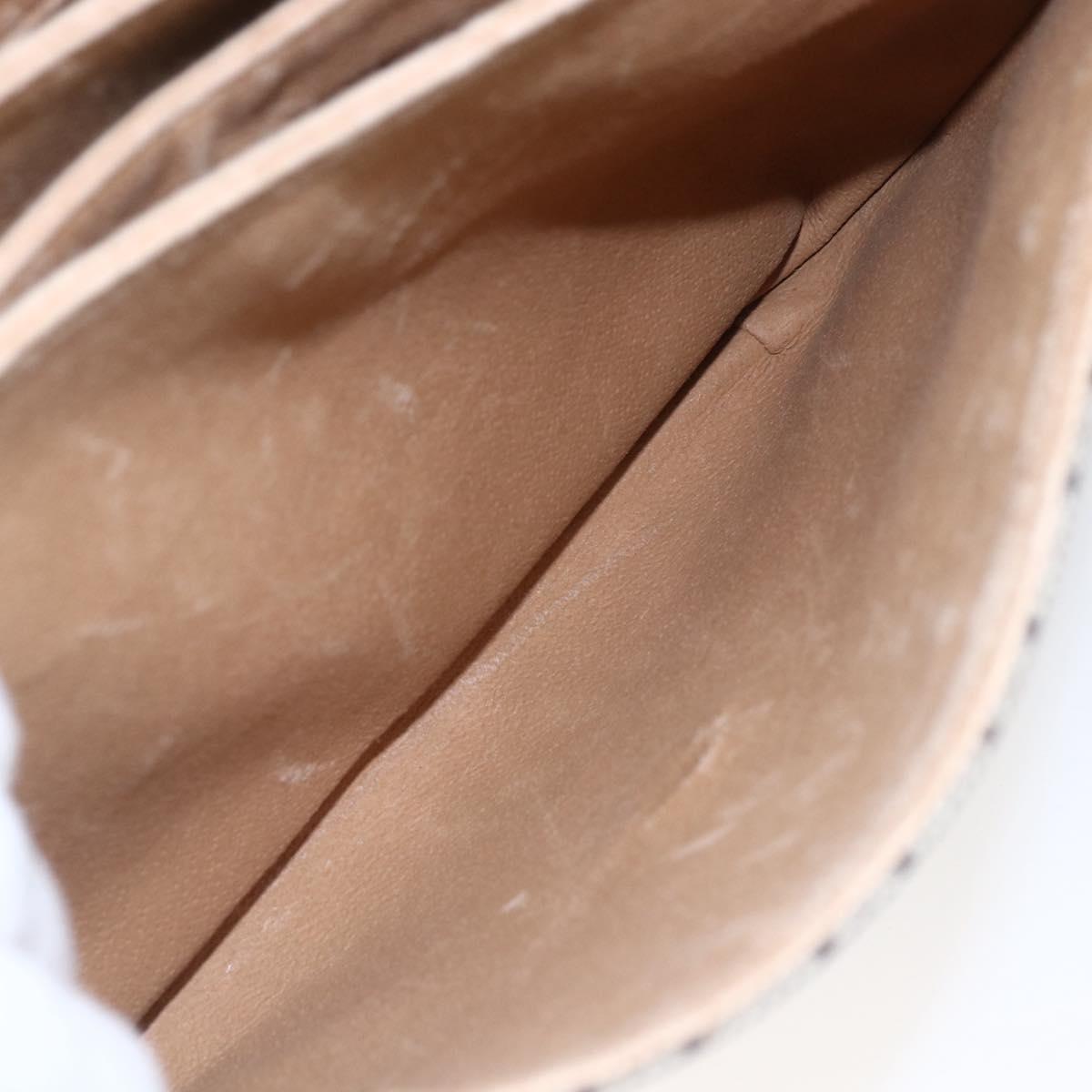 GUCCI GG Plus Supreme Shoulder Bag PVC Beige Gold Auth ep11969