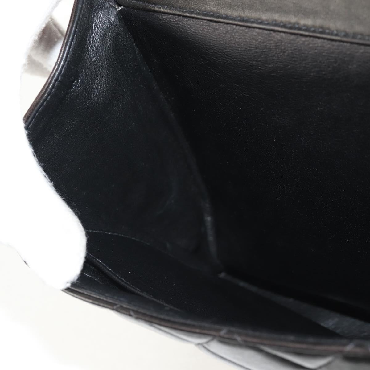 CHANEL Matelasse Double Face Chain Bag Lamb Skin Black Gold CC Auth ep11971A