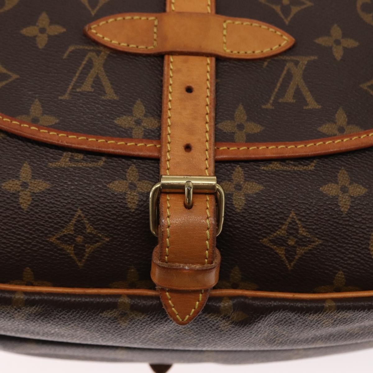 LOUIS VUITTON Monogram Saumur MM Shoulder Bag M40710 LV Auth ep11978