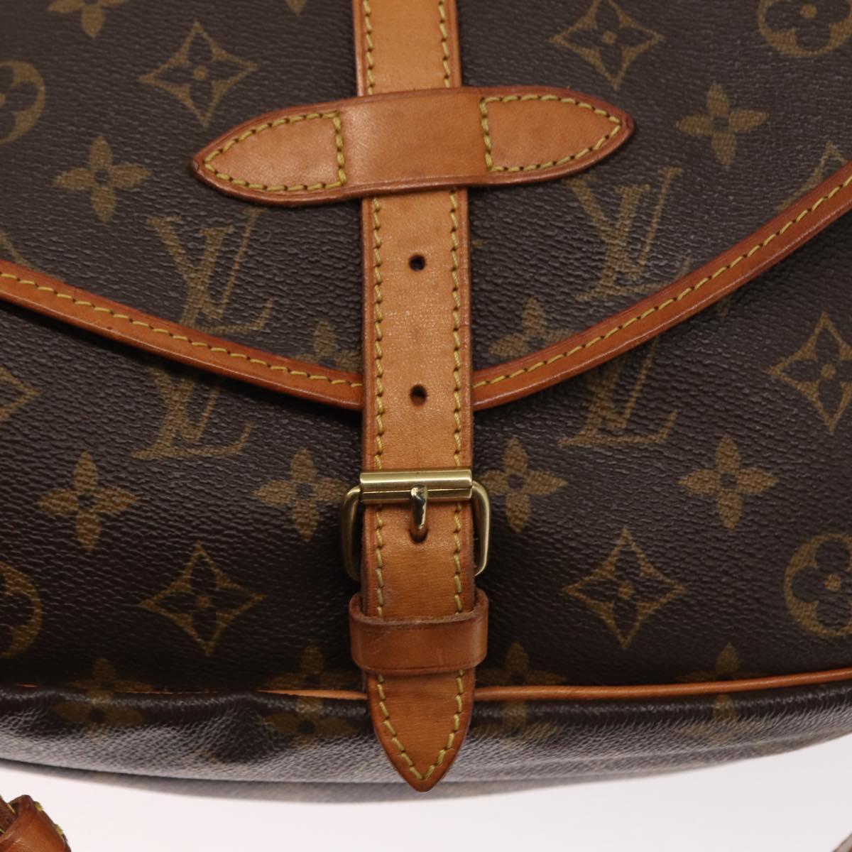 LOUIS VUITTON Monogram Saumur MM Shoulder Bag M40710 LV Auth ep11978