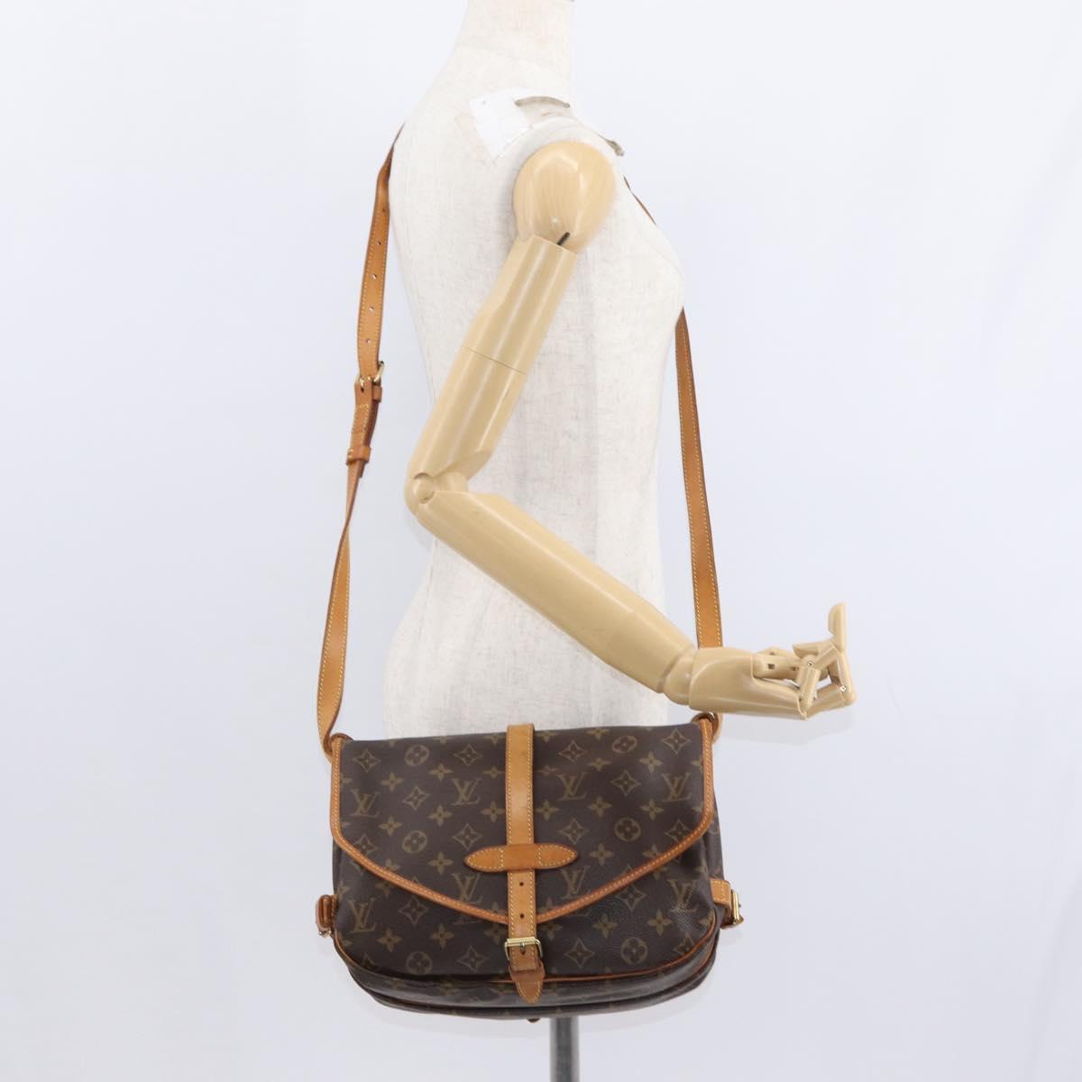 LOUIS VUITTON Monogram Saumur MM Shoulder Bag M40710 LV Auth ep11978