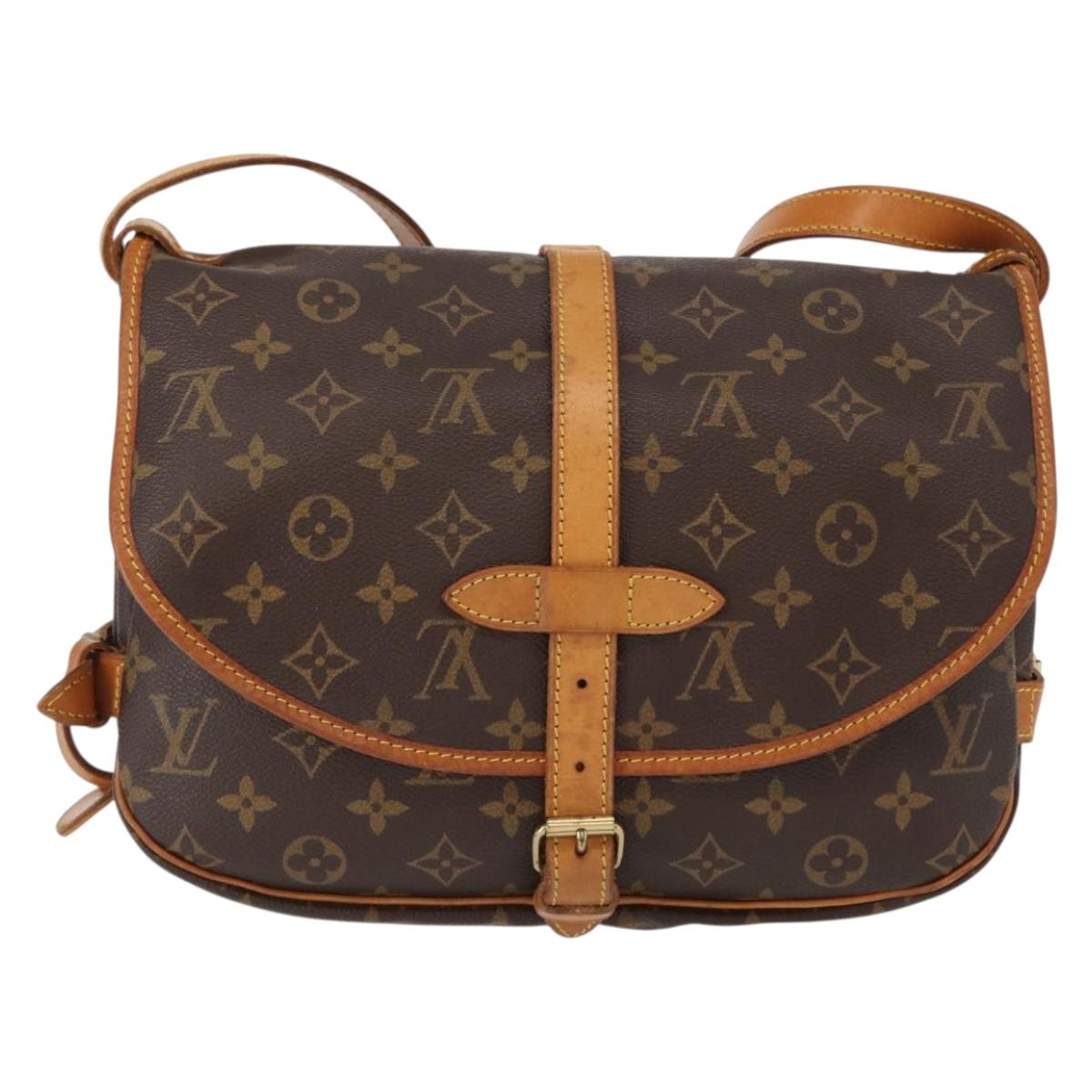 LOUIS VUITTON Monogram Saumur MM Shoulder Bag M40710 LV Auth ep11978