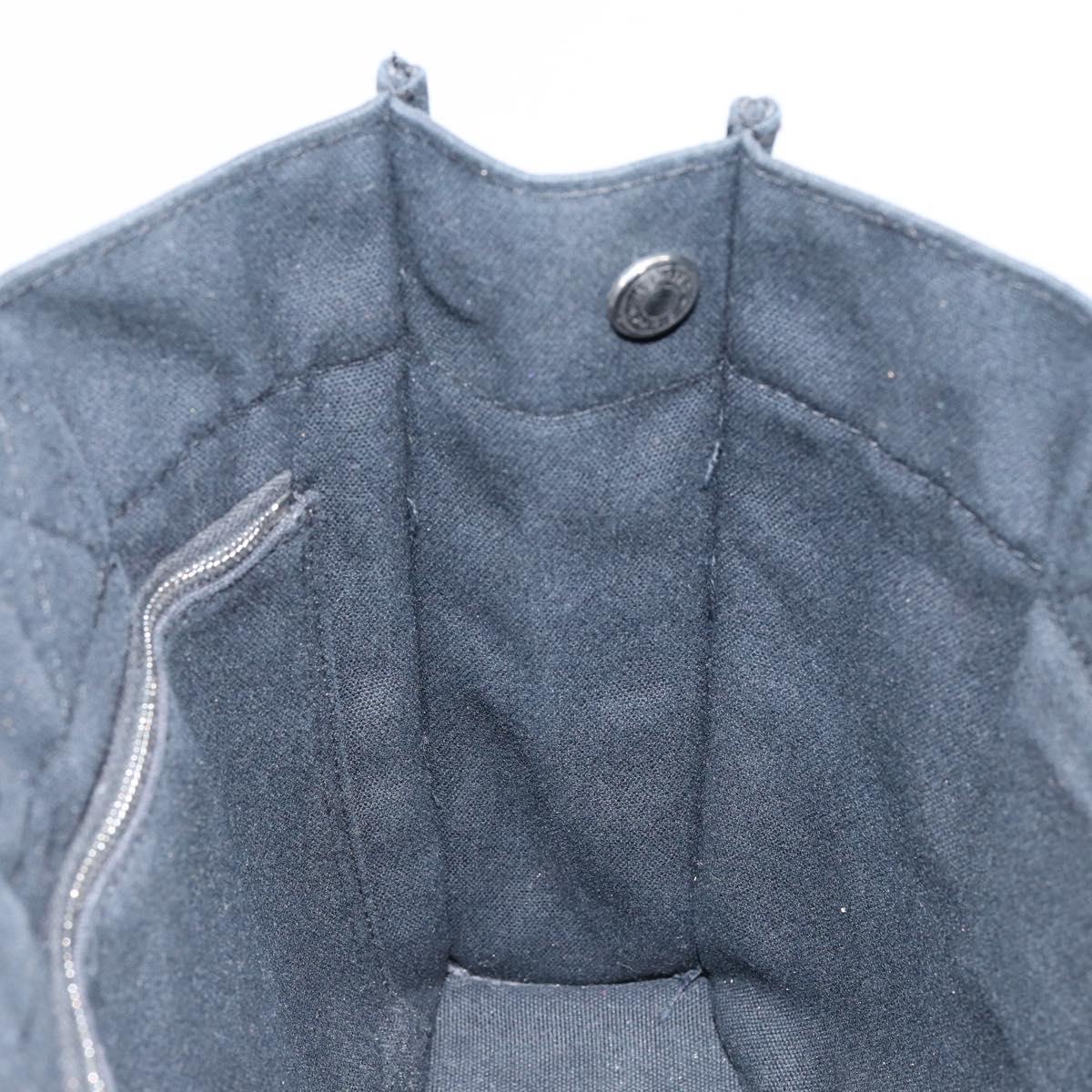 HERMES Fourre Tout PM Hand Bag Canvas Black Silver Auth ep11982