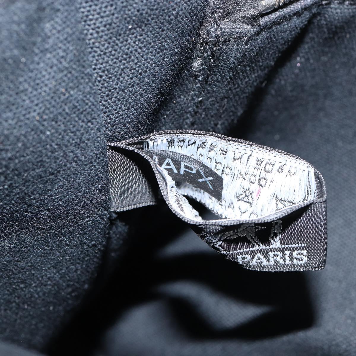 HERMES Fourre Tout PM Hand Bag Canvas Black Silver Auth ep11982