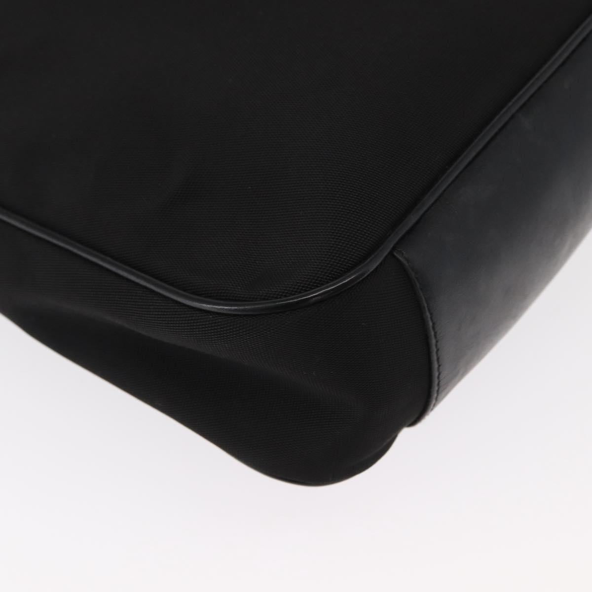 GUCCI Bamboo Shoulder Bag Nylon 2way Black Silver 001 1638 Auth ep11989