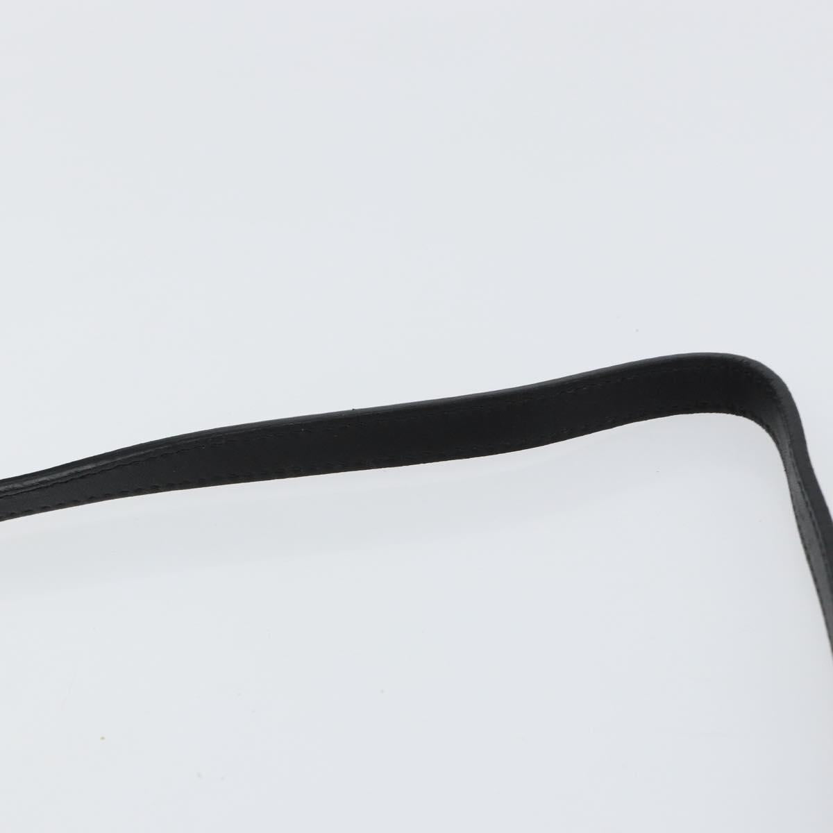 Chloe Shoulder Bag Leather Black Gold Auth ep11990